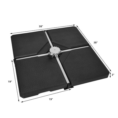 4Pcs 238lbs Square Outdoor Patio Market Umbrella Base