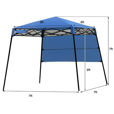 7 x 7 Ft Stand Adjustable Portable Canopy Tent with Backpack