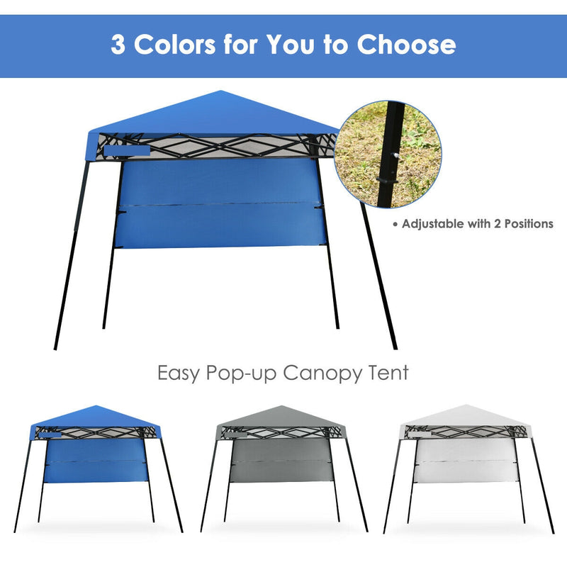 7 x 7 Ft Stand Adjustable Portable Canopy Tent with Backpack