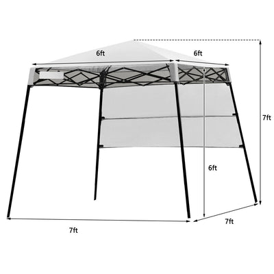 7 x 7 Ft Stand Adjustable Portable Canopy Tent with Backpack