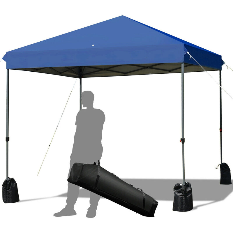 8 x 8 Ft Outdoor Canopy Tent with Roller Bag and Sand Bags