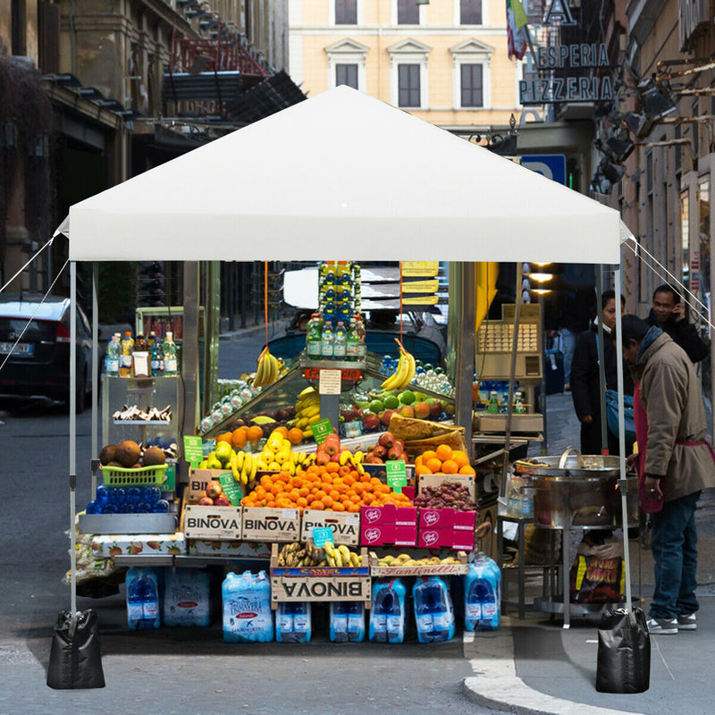 8 x 8 Ft Outdoor Canopy Tent with Roller Bag and Sand Bags