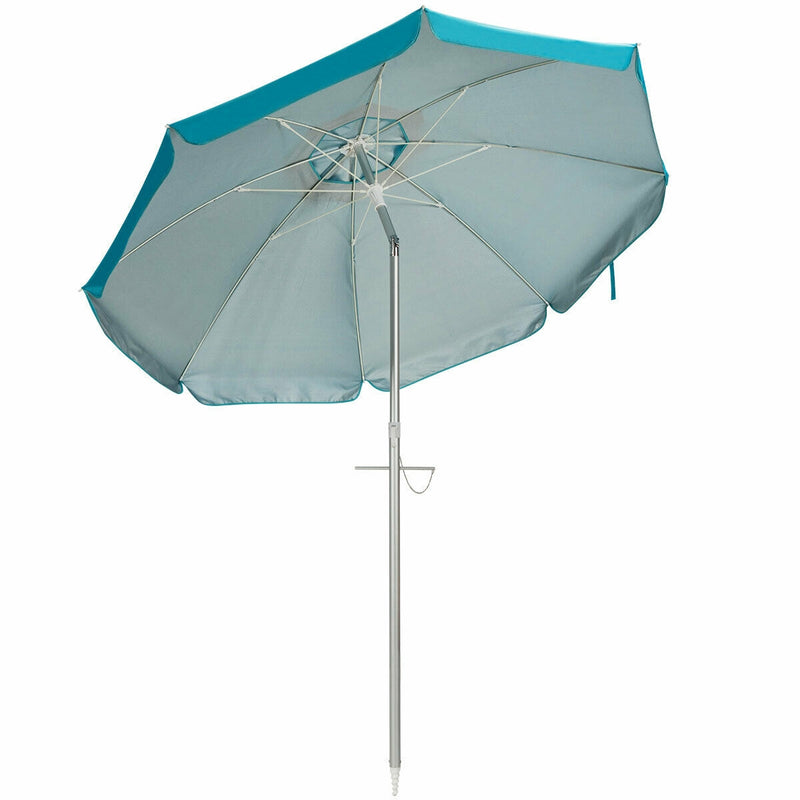 6.5 Feet Beach Umbrella with Sun Shade and Carry Bag without Weight Base