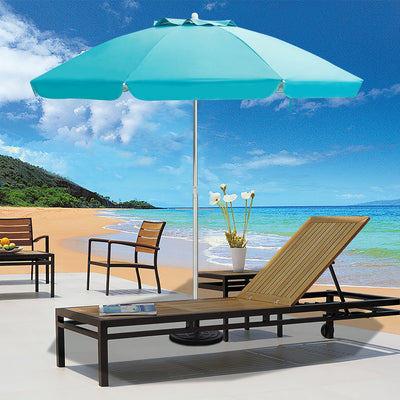 6.5 Feet Beach Umbrella with Sun Shade and Carry Bag without Weight Base