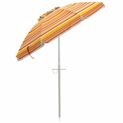 6.5 Feet Beach Umbrella with Sun Shade and Carry Bag without Weight Base