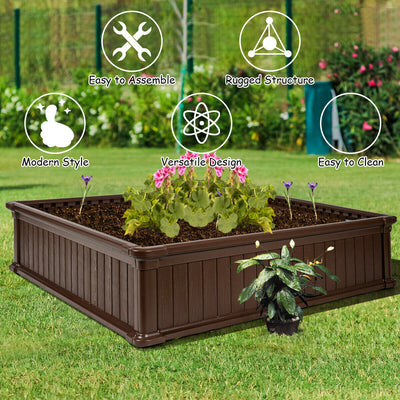 48" Raised Garden Bed Planter for Flower Vegetables Patio