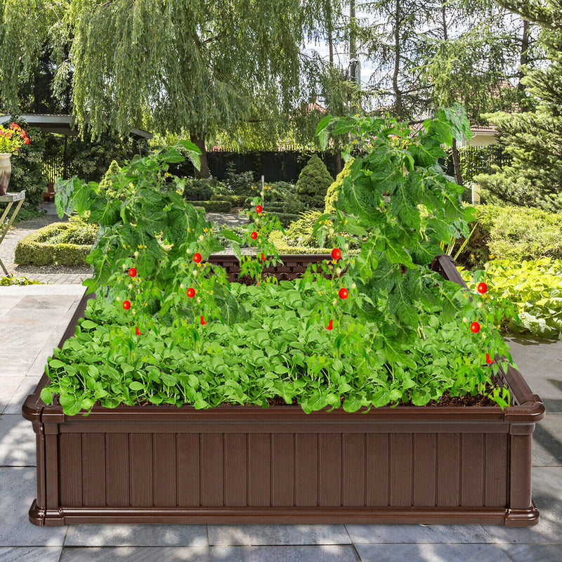 48" Raised Garden Bed Planter for Flower Vegetables Patio