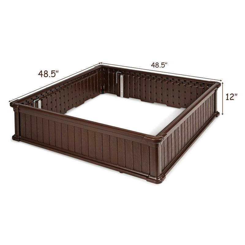 48" Raised Garden Bed Planter for Flower Vegetables Patio