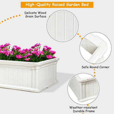 48'' Raised Garden Bed Planter for Flower Vegetables Patio