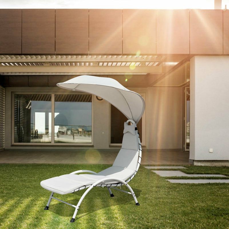 Folding Chaise Lounge Chair with Carrying Handle