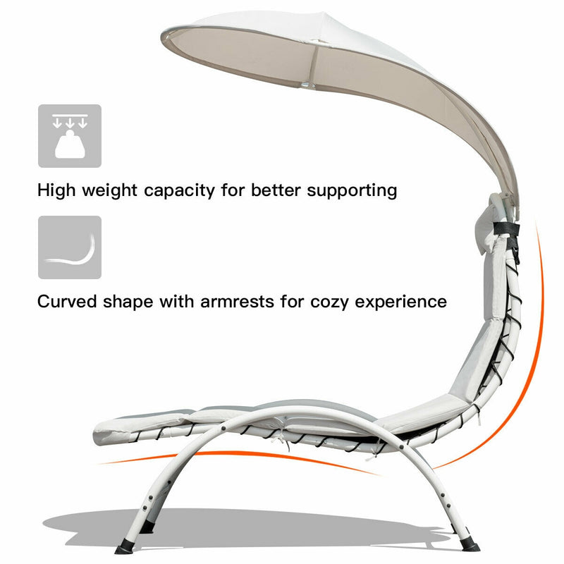 Folding Chaise Lounge Chair with Carrying Handle