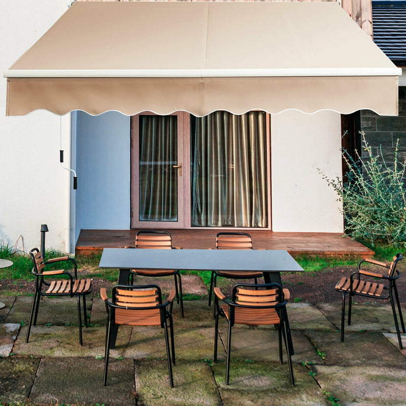 8 x 6.5 FT Retractable Aluminum Patio Sun Awning