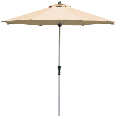 9' Patio Outdoor Market Umbrella with Aluminum Pole without Weight Base