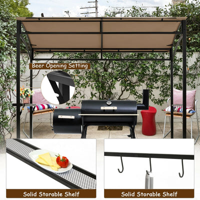 7 x 4.5 Feet Grill Gazebo Outdoor Patio Garden BBQ Canopy Shelter