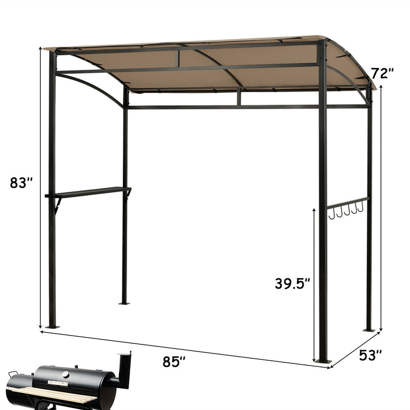 7 x 4.5 Feet Grill Gazebo Outdoor Patio Garden BBQ Canopy Shelter