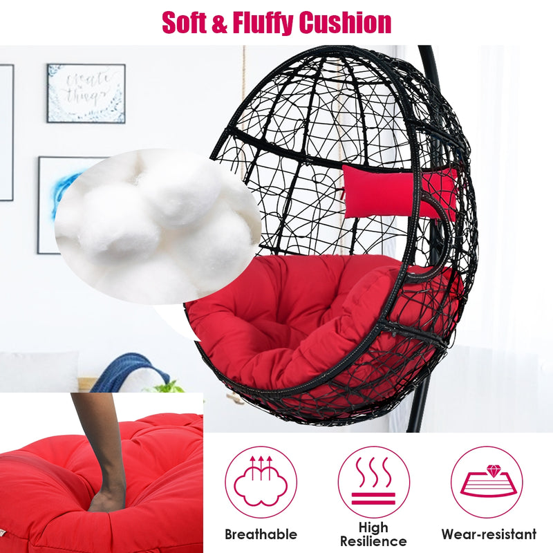 Hanging Cushioned Hammock Chair with Stand