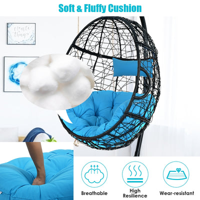 Hanging Cushioned Hammock Chair with Stand