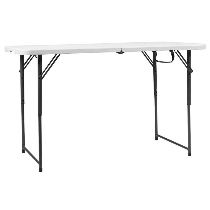 4 ft Portable Folding 3-Position Height Adjustable Table with Handle