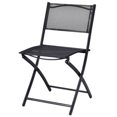 3 Pcs Outdoor Folding Bistro Table Chairs Set