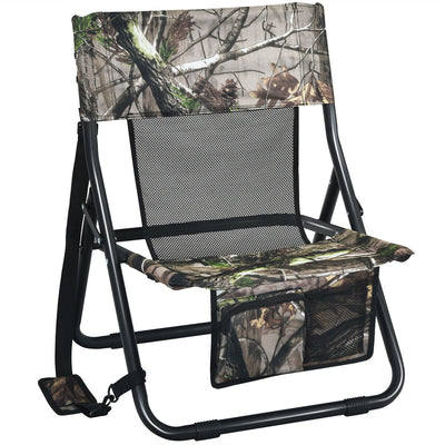 Outdoor Portable Folding Hunting Chair with Storage Pockets