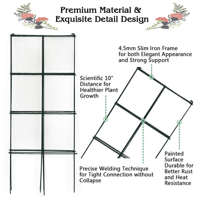 4 Pack Garden Trellis for Climbing Plants