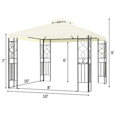 2-Tier 10' x 10' Patio Gazebo Canopy Tent