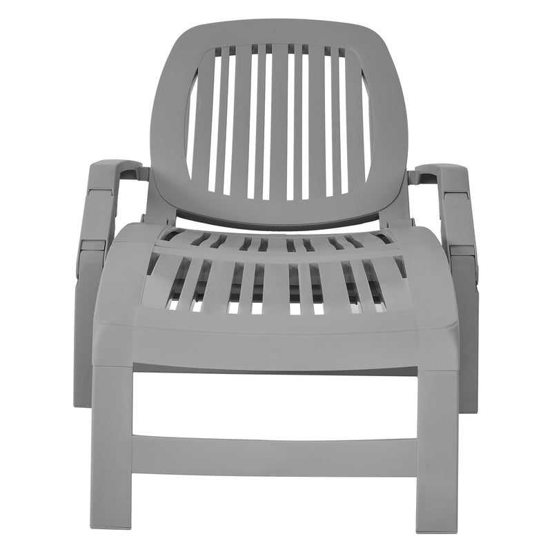 Adjustable Patio Sun Lounger with Weather Resistant Wheels