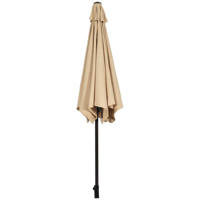 10ft Outdoor Patio Umbrella with Push Button Tilt Control