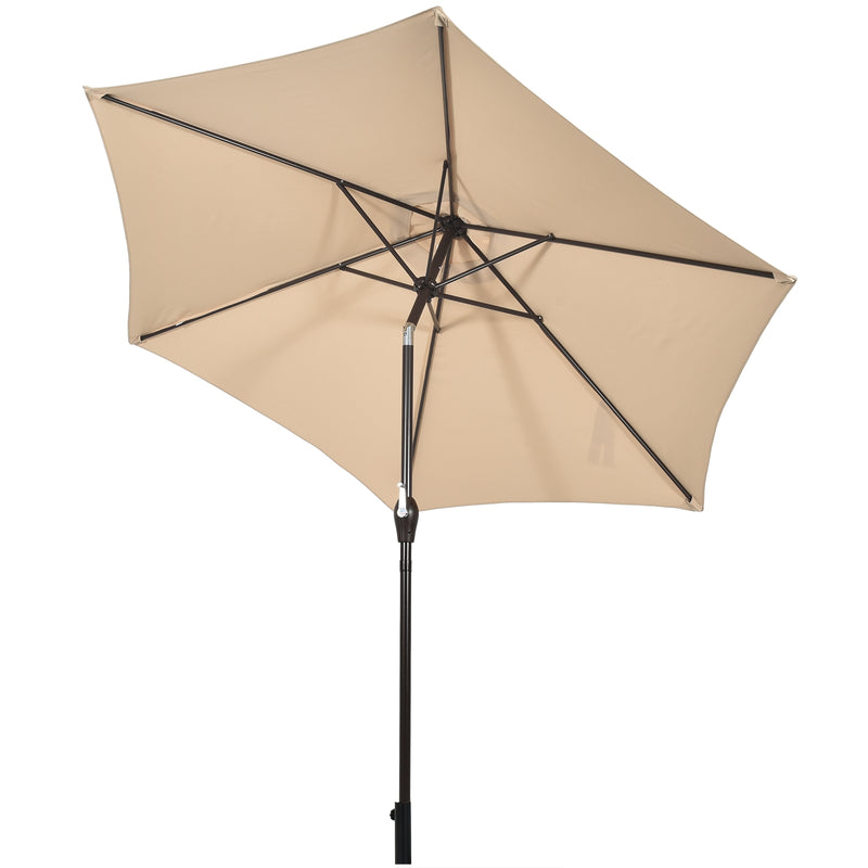 10ft Outdoor Patio Umbrella with Push Button Tilt Control