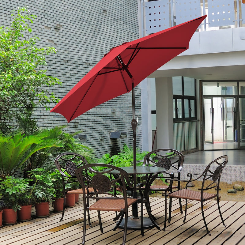 10ft Outdoor Patio Umbrella with Push Button Tilt Control