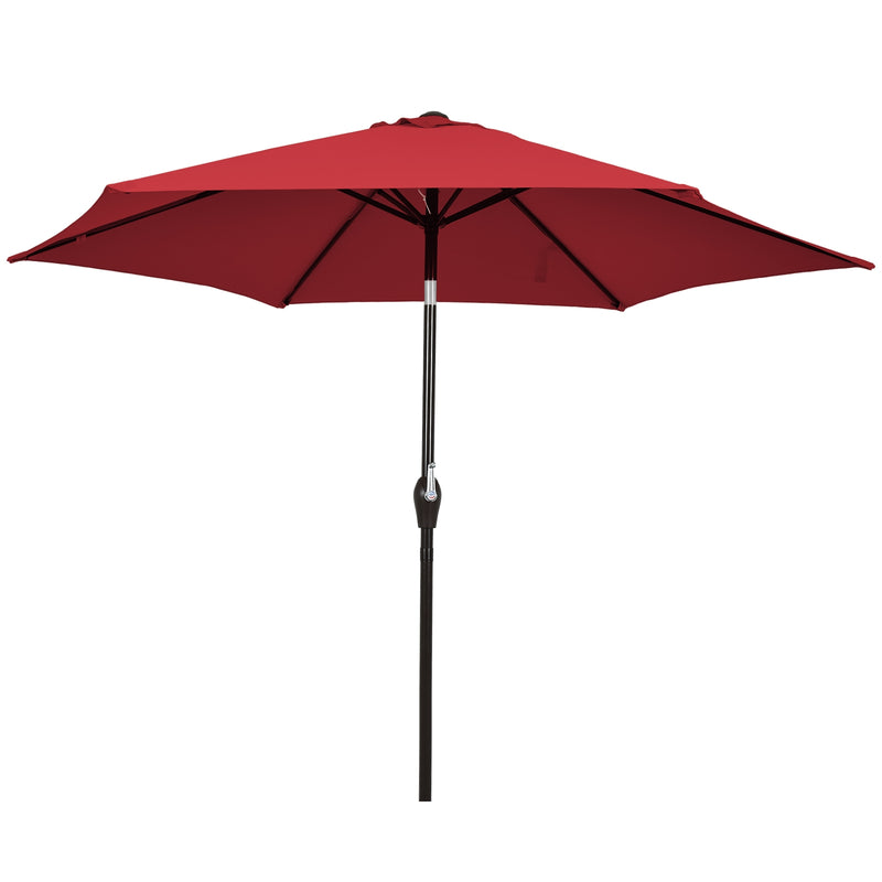 10ft Outdoor Patio Umbrella with Push Button Tilt Control