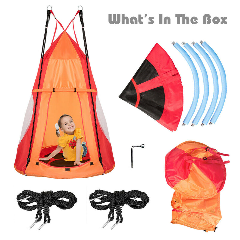 Kids Hanging Chair Detachable Swing Tent Set