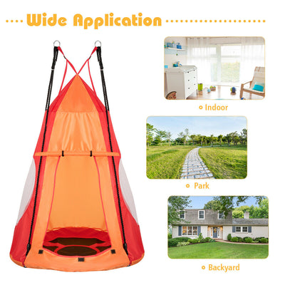 Kids Hanging Chair Detachable Swing Tent Set