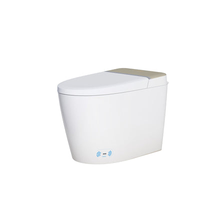 Luxury Smart Toilet With Auto Flush,Foot Sensor Flush,Heated Seat, Auto open lid,Warm Air Drying,Remote Control, LED Temperature Display