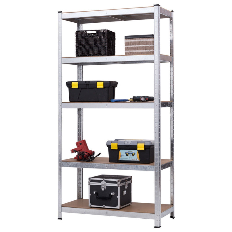 5-tier Metal Adjustable Industrial Shelves Rectangular Storage Rack