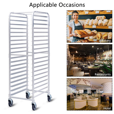 26'' x 20'' x 70'' 20 Sheet Aluminum Pan Rolling Bakery Rack