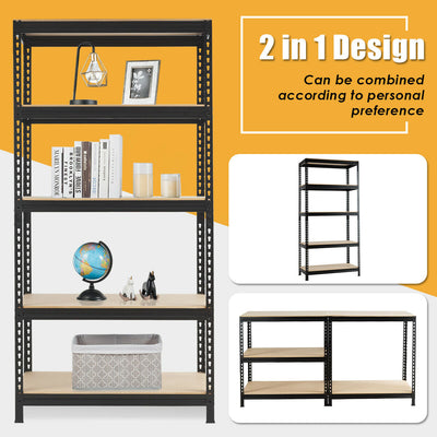 5-tier Metal Industrial Shelf Adjustable Storage Rack with height 73"