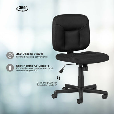 360° Rotation Low-Back Mesh Office Chair with Adjustable Height