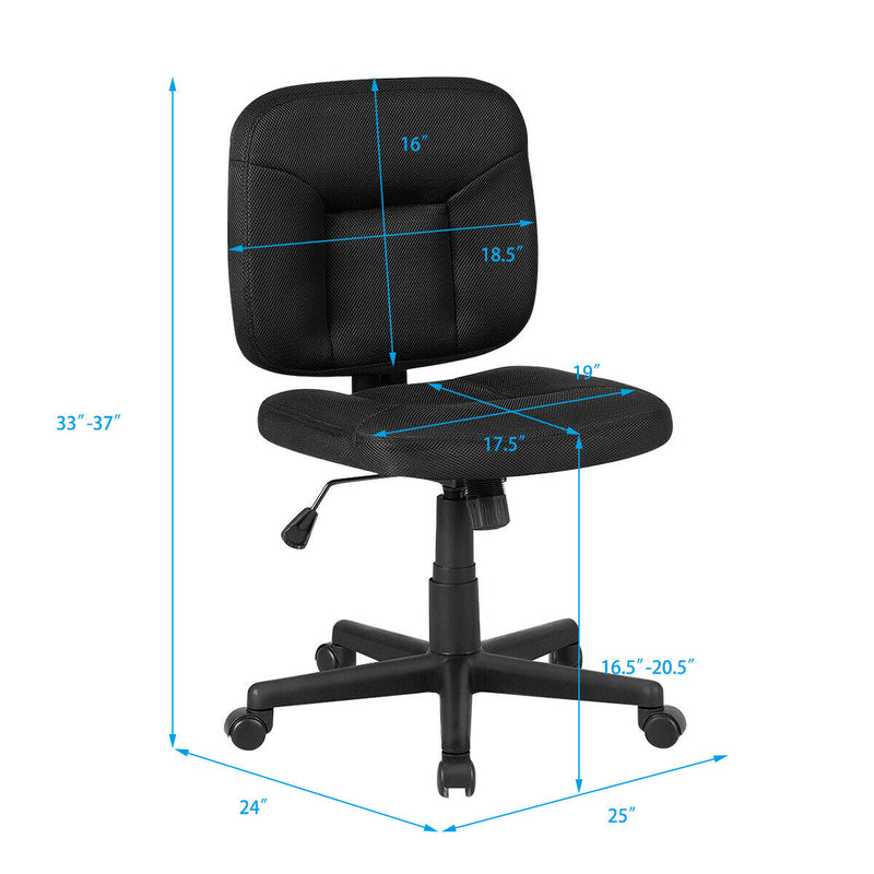 360° Rotation Low-Back Mesh Office Chair with Adjustable Height