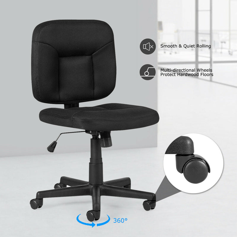 360° Rotation Low-Back Mesh Office Chair with Adjustable Height