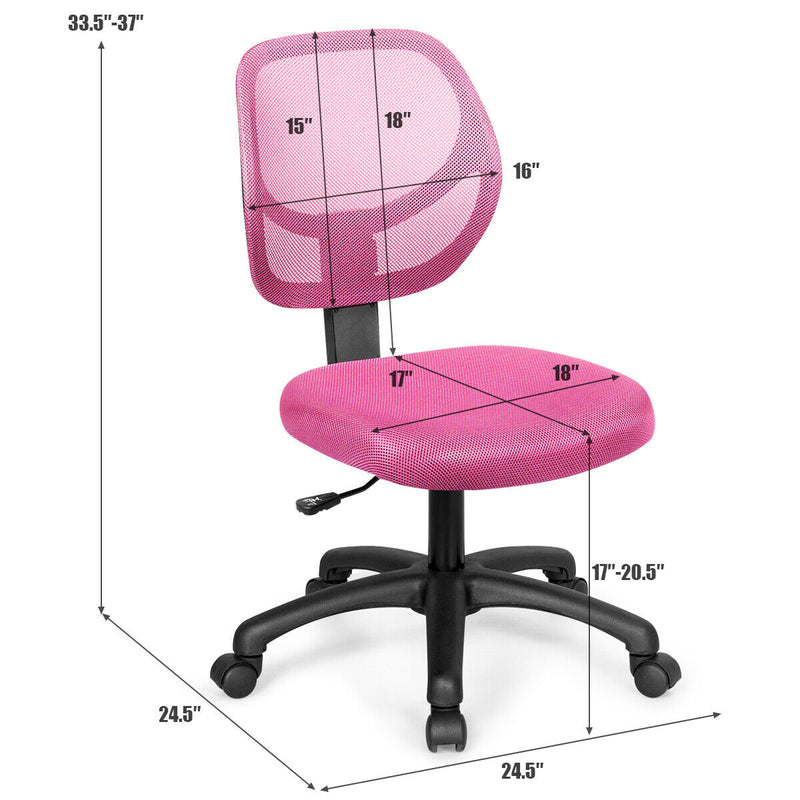 Low-back Computer Task Office Desk Chair with Swivel Casters