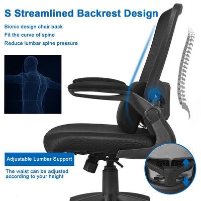 Ergonomic Desk Chair with Flip up Armrest