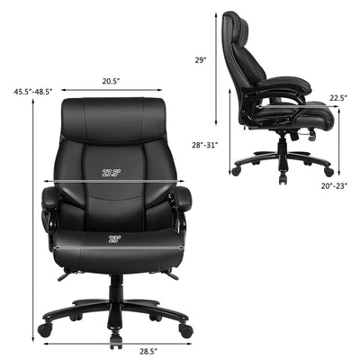 Big & Tall 400lb PU Leather Massage Office Chair