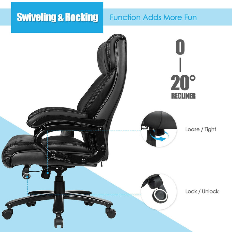 Big & Tall 400lb PU Leather Massage Office Chair