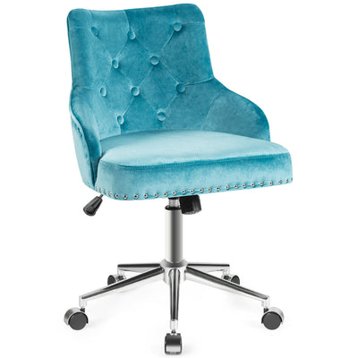 Tufted Upholstered Swivel Computer Desk Chair