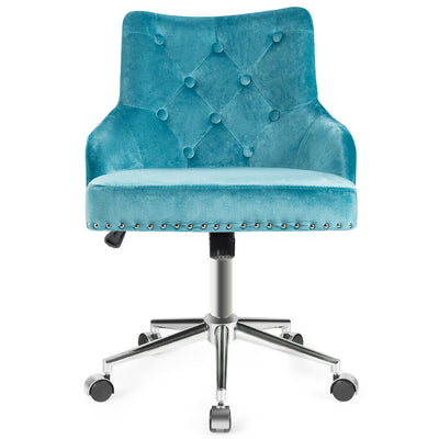 Tufted Upholstered Swivel Computer Desk Chair