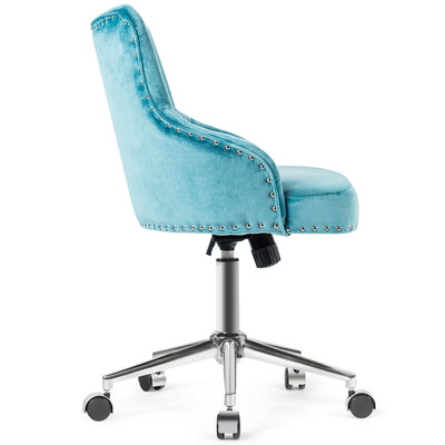 Tufted Upholstered Swivel Computer Desk Chair