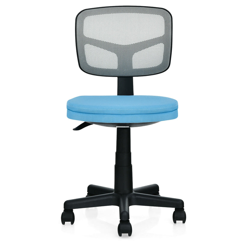 Armless Computer Chair with Height Adjustment and Breathable Mesh