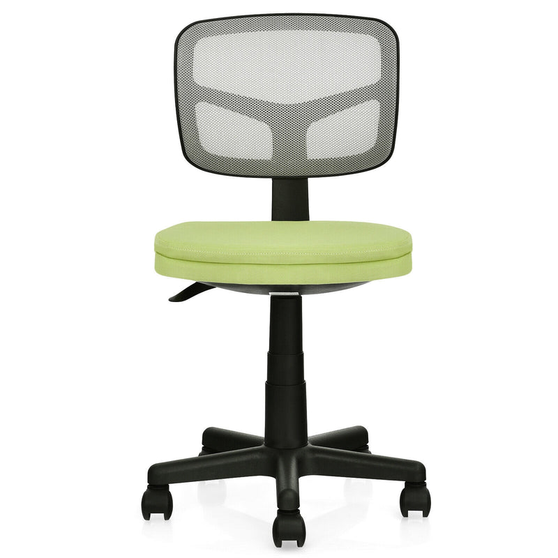 Armless Computer Chair with Height Adjustment and Breathable Mesh