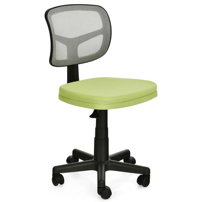 Armless Computer Chair with Height Adjustment and Breathable Mesh